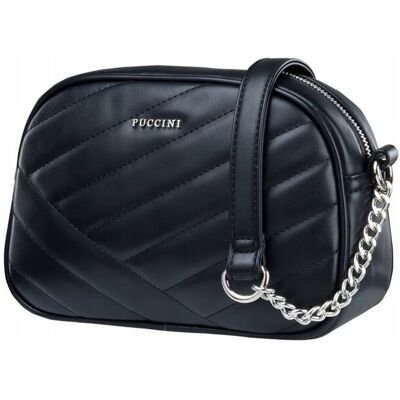 Mała Torebka Damska Listonoszka Na Ramię Crossbody Puccini Czarna Bml007 1 Mała Torebka Damska Listonoszka Na Ramię Crossbody Puccini Czarna Bml007 1