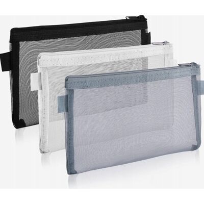 Inny producent Piórnik Kosmetyczka Torba Etui 3 Sztuki Nylon Siatka Przezroczysta Zamek Inny producent Piórnik Kosmetyczka Torba Etui 3 Sztuki Nylon Siatka Przezroczysta Zamek