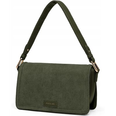 Puccini Torebka Damska Crossbody Zamsz Ekologiczny Zielona Bk2251026m-2a Puccini Torebka Damska Crossbody Zamsz Ekologiczny Zielona Bk2251026m-2a