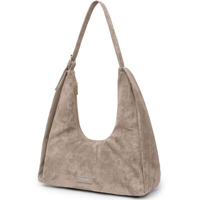 Puccini Torebka Damska Mała Ekologiczny Zamsz Hobo Beżowa Bk1261004d-2a Puccini Torebka Damska Mała Ekologiczny Zamsz Hobo Beżowa Bk1261004d-2a