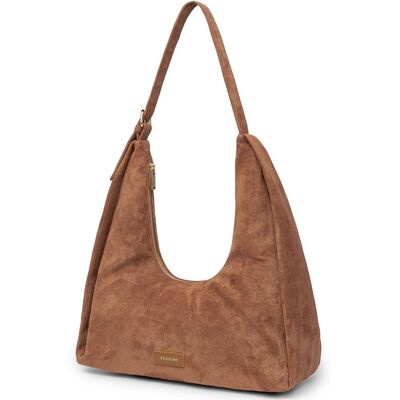 Puccini Torebka Damska Mała Ekologiczny Zamsz Hobo Brązowa Bk2251034d-2b Puccini Torebka Damska Mała Ekologiczny Zamsz Hobo Brązowa Bk2251034d-2b