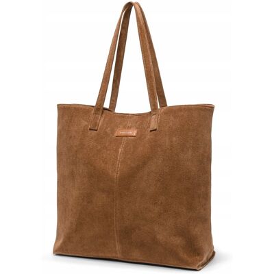 Puccini Torebka Damska Shopper Duża Ekologiczny Zamsz Brązowa Bk2251034d-2b Puccini Torebka Damska Shopper Duża Ekologiczny Zamsz Brązowa Bk2251034d-2b