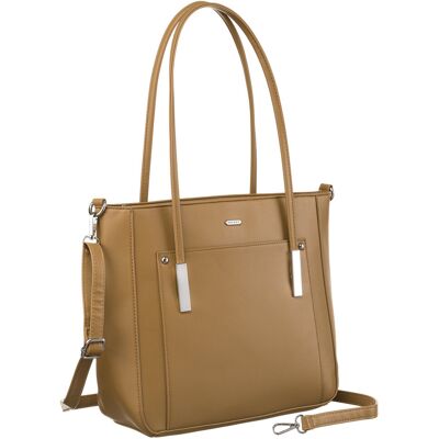 ROVICKY beżowa torba damska torebka shopper bag na zamek pojemna A4 ROVICKY beżowa torba damska torebka shopper bag na zamek pojemna A4