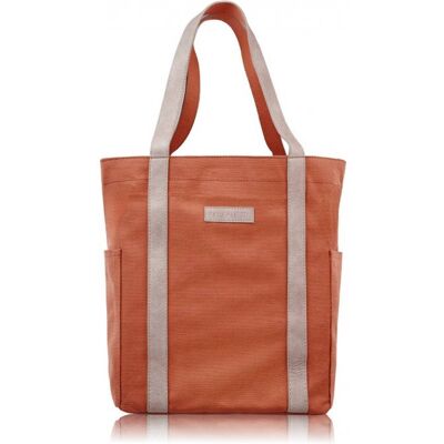 Torba Damska Na Ramię Shopper Duża Wegańska Materiałowa Pojemna Pomarańczowa Paolo Peruzzi E-17-Ru Torba Damska Na Ramię Shopper Duża Wegańska Materiałowa Pojemna Pomarańczowa Paolo Peruzzi E-17-Ru