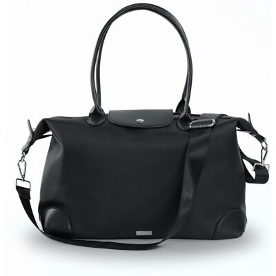 Torba Damska Shopper Nylonowa Solier Fb48 Lestia Czarna Torba Damska Shopper Nylonowa Solier Fb48 Lestia Czarna