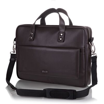 Torba Męska Na Ramię Solier S32 Westport A4 Na Laptop Ciemny Brąz Torba Męska Na Ramię Solier S32 Westport A4 Na Laptop Ciemny Brąz