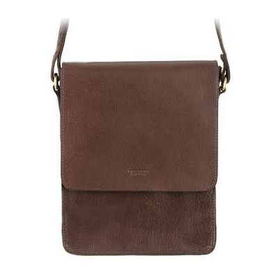 Torba Na Ramię Listonoszka A5 Ze Skóry Licowej Visconti S-11 - Brązowa Torba Na Ramię Listonoszka A5 Ze Skóry Licowej Visconti S-11 - Brązowa