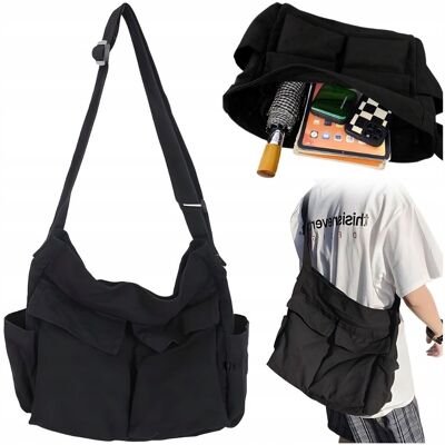 Inny producent TORBA PŁÓCIENNA NA RAMIĘ VINTAGE MESSENGER BAG DLA KOBIET MĘŻCZYZN UNISEX Inny producent TORBA PŁÓCIENNA NA RAMIĘ VINTAGE MESSENGER BAG DLA KOBIET MĘŻCZYZN UNISEX