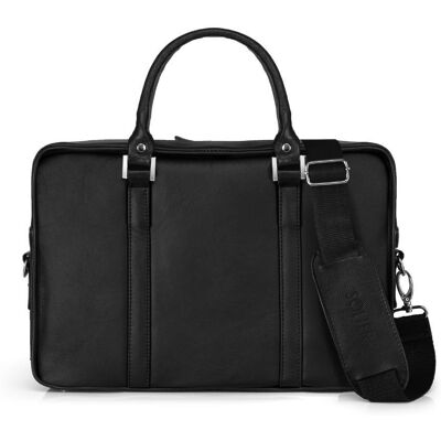 Torba Skórzana Czarna Solier Laptop Skóra Naturalna Aktówka Do Pracy Męska Torba Skórzana Czarna Solier Laptop Skóra Naturalna Aktówka Do Pracy Męska
