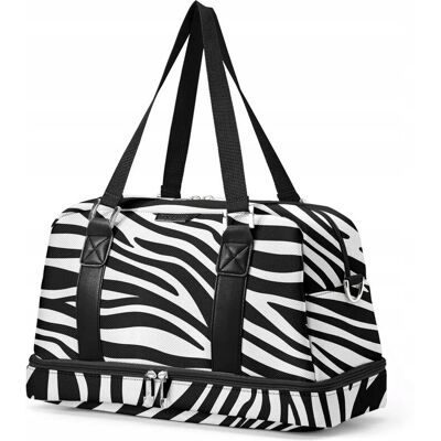 Torba Weekendowa Mała Sportowa Dodatkowa Komora Zebra PUCCINI BM9019-S-01 Torba Weekendowa Mała Sportowa Dodatkowa Komora Zebra PUCCINI BM9019-S-01