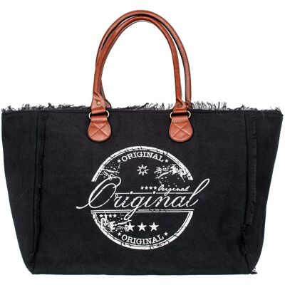 Torba Weekendowa Plażowa Shopperka Vivi Paris Czarna Torba Weekendowa Plażowa Shopperka Vivi Paris Czarna