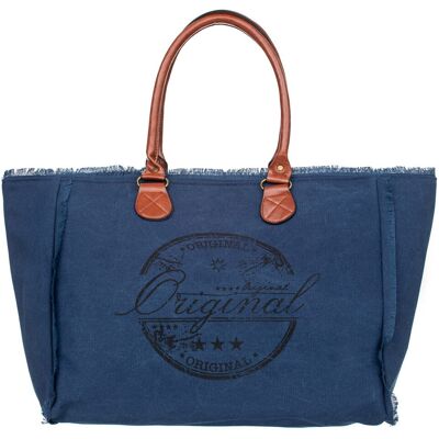 Torba Weekendowa Plażowa Shopperka Vivi Paris Granatowa Torba Weekendowa Plażowa Shopperka Vivi Paris Granatowa