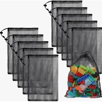 Inny producent Torby Siatkowe Nylonowe 10 Sztuk 30x20cm Worek Sznurek Prać Inny producent Torby Siatkowe Nylonowe 10 Sztuk 30x20cm Worek Sznurek Prać