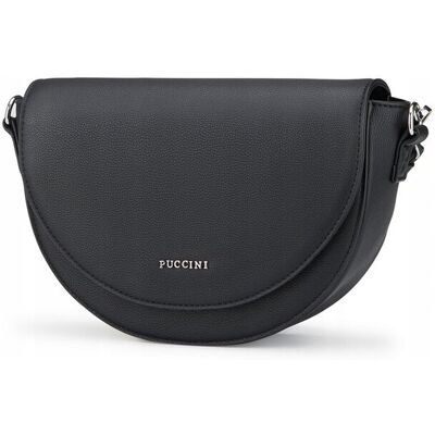 Torebka Crossbody Listonoszka Półksiężyc PUCCINI Na Pasku Czarna BML056M-1 Torebka Crossbody Listonoszka Półksiężyc PUCCINI Na Pasku Czarna BML056M-1