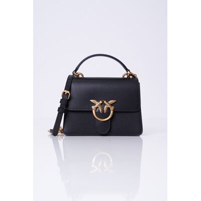 Torebka czarna LOVE ONE TOP HANDLE MINI LIGHT PINKO Torebka czarna LOVE ONE TOP HANDLE MINI LIGHT PINKO