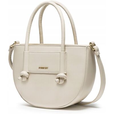 Torebka Damska Mała Crossbody Z Uchwytami Puccini Beżowa Bk2241224m-6a Torebka Damska Mała Crossbody Z Uchwytami Puccini Beżowa Bk2241224m-6a