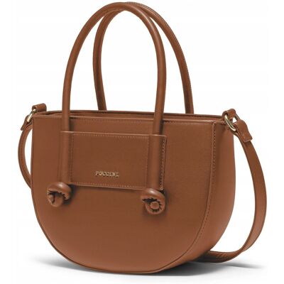 Torebka Damska Mała Crossbody Z Uchwytami Puccini Brązowa Bk2241224m-9a Torebka Damska Mała Crossbody Z Uchwytami Puccini Brązowa Bk2241224m-9a