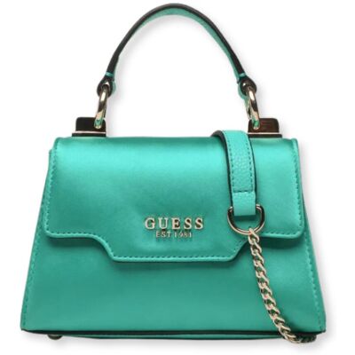 Torebka Guess Velina mini zielona atłasowa elegancka Torebka Guess Velina mini zielona atłasowa elegancka