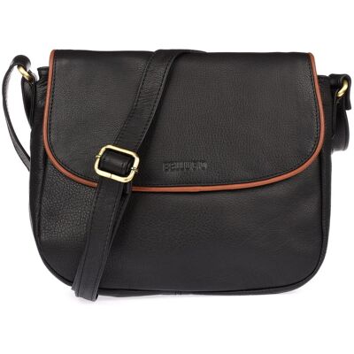 Bellugio Torebka listonoszka typu saddle bag czarna Bellugio Torebka listonoszka typu saddle bag czarna