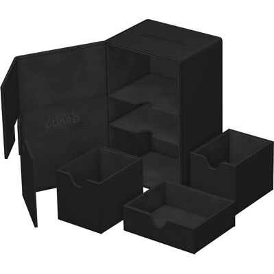 Inny producent Ultimate Guard Twin Flip'n'Tray 160+ Xenoskin - Black, pudełko na karty Inny producent Ultimate Guard Twin Flip'n'Tray 160+ Xenoskin - Black, pudełko na karty