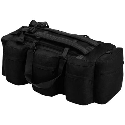 Vidaxl Torba Wojskowa 3-W-1, Worek W Stylu Militarnym, 90 L, Czarna Vidaxl Torba Wojskowa 3-W-1, Worek W Stylu Militarnym, 90 L, Czarna