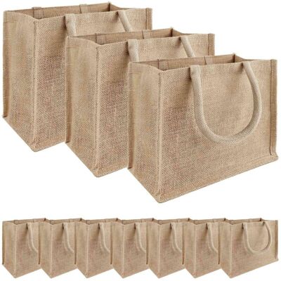 Vidaxl Torebki Jutowe 10 Pcs Naturalny 26 X 22 X 14 Cm 100% Juta Tossa Vidaxl Torebki Jutowe 10 Pcs Naturalny 26 X 22 X 14 Cm 100% Juta Tossa