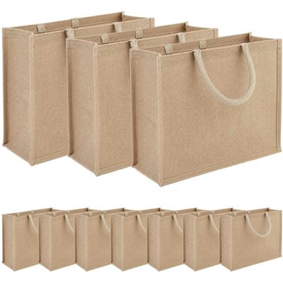 Vidaxl Torebki Jutowe 10 Pcs Naturalny 42 X 33 X 19 Cm 100% Juta Tossa Vidaxl Torebki Jutowe 10 Pcs Naturalny 42 X 33 X 19 Cm 100% Juta Tossa