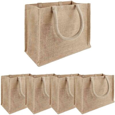Vidaxl Torebki Jutowe 5 Pcs Naturalny 26 X 22 X 14 Cm 100% Juta Tossa Vidaxl Torebki Jutowe 5 Pcs Naturalny 26 X 22 X 14 Cm 100% Juta Tossa