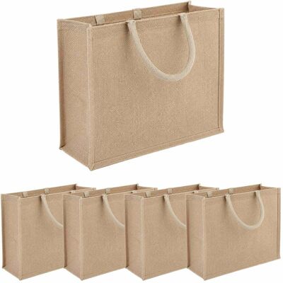 Vidaxl Torebki Jutowe 5 Pcs Naturalny 42 X 33 X 19 Cm 100% Juta Tossa Vidaxl Torebki Jutowe 5 Pcs Naturalny 42 X 33 X 19 Cm 100% Juta Tossa