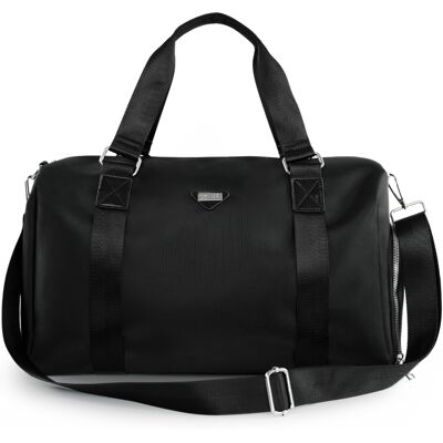 Inny producent Torba Podróżna Na Weekend Nylonowa Solier Fb51 Rimma - Czarna - Nylon, Czarna, Black Inny producent Torba Podróżna Na Weekend Nylonowa Solier Fb51 Rimma - Czarna - Nylon, Czarna, Black