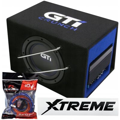 Xtreme SUBWOOFER AKTYWNY SKRZYNIA BASOWA Crunch GTI800A + Kable Przewody + wlepki Xtreme SUBWOOFER AKTYWNY SKRZYNIA BASOWA Crunch GTI800A + Kable Przewody + wlepki
