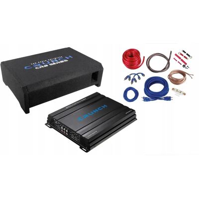 Subwoofer Płaski Crunch Cbp1000f + Wzmacniacz 4-Kanałowy Gpx1000.4 + Kable Subwoofer Płaski Crunch Cbp1000f + Wzmacniacz 4-Kanałowy Gpx1000.4 + Kable