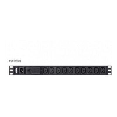 Aten PE0118SG 1U 10A 18-portowe podstawowe PDU z ochroną przeciwprzepięciową Aten PE0118SG 1U 10A 18-portowe podstawowe PDU z ochroną przeciwprzepięciową