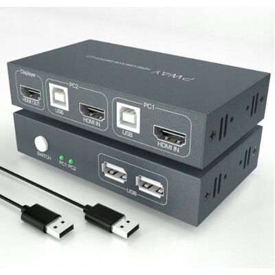 Inny producent Przełącznik HDMI KVM płynny i stabilny obraz Inny producent Przełącznik HDMI KVM płynny i stabilny obraz