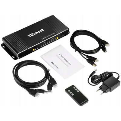 Inny producent Przełącznik KVM switch 1080P 4x1 HDMI pilot IR Inny producent Przełącznik KVM switch 1080P 4x1 HDMI pilot IR