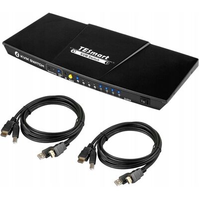 Inny producent Przełącznik KVM switch 4K Ultra HD 30Hz 4 x HDMI USB 2.0 Inny producent Przełącznik KVM switch 4K Ultra HD 30Hz 4 x HDMI USB 2.0
