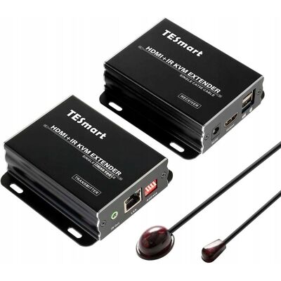 Inny producent Przełącznik KVM switch Full HD 1080P TX + RX Cat5E/6 UTP Inny producent Przełącznik KVM switch Full HD 1080P TX + RX Cat5E/6 UTP