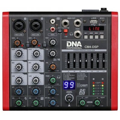 No Name Dna Cm4-DSP USB Mp3 Bluetooth Phantom Audio Mixer No Name Dna Cm4-DSP USB Mp3 Bluetooth Phantom Audio Mixer