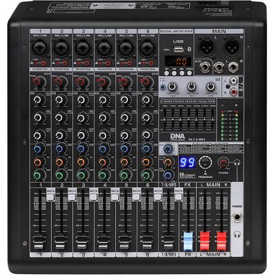 Dna Hlc 6 Mk2 Analogowy Mikser Dźwięku 6 Kanałów Usb Mp3 Bluetooth Phantom Dsp Dna Hlc 6 Mk2 Analogowy Mikser Dźwięku 6 Kanałów Usb Mp3 Bluetooth Phantom Dsp