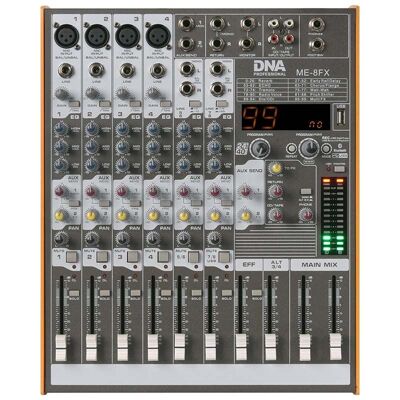 No Name Dna Me-8Fx 8-kanałowy mikser audio - Mikser audio No Name Dna Me-8Fx 8-kanałowy mikser audio - Mikser audio