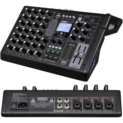 Dna Mix-Eff 6 Analogowy Mikser Dźwięku 6 Kanałów Usb Mp3 Bluetooth Phantom +48v Dsp Eq Dna Mix-Eff 6 Analogowy Mikser Dźwięku 6 Kanałów Usb Mp3 Bluetooth Phantom +48v Dsp Eq