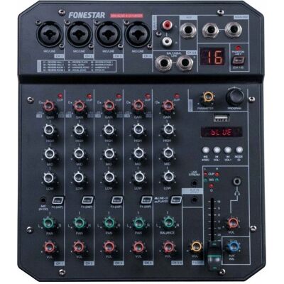 Inny producent Fonestar MIX-6LIVE 6-kanałowy mikser stereo z Bluetooth Streaming USB Inny producent Fonestar MIX-6LIVE 6-kanałowy mikser stereo z Bluetooth Streaming USB