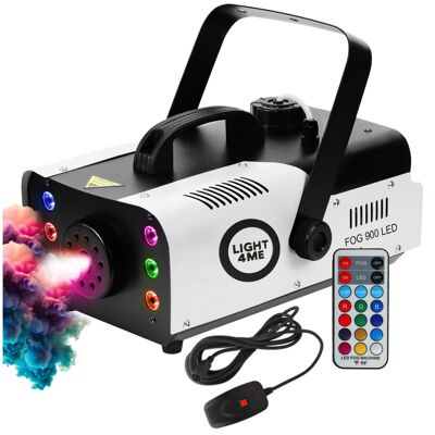 LIGHT4ME FOG 900 LED wytwornica dymu mgły pilot bezprzewodowy kontroler przewodowy 900W efekt świetlny 6x3W RGB LIGHT4ME FOG 900 LED wytwornica dymu mgły pilot bezprzewodowy kontroler przewodowy 900W efekt świetlny 6x3W RGB