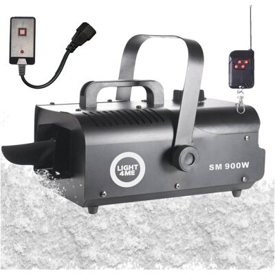 LIGHT4ME SM 900W wytwornica maszyna do śniegu czarna pilot bezprzewodowy kontroler przewodowy LIGHT4ME SM 900W wytwornica maszyna do śniegu czarna pilot bezprzewodowy kontroler przewodowy