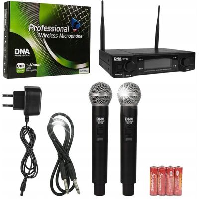 Inny producent MIKROFON BEZPRZEWODOWY DYNAMICZNY STACJA UHF ZESTAW KARAOKE DJ DNA DVS2 Inny producent MIKROFON BEZPRZEWODOWY DYNAMICZNY STACJA UHF ZESTAW KARAOKE DJ DNA DVS2