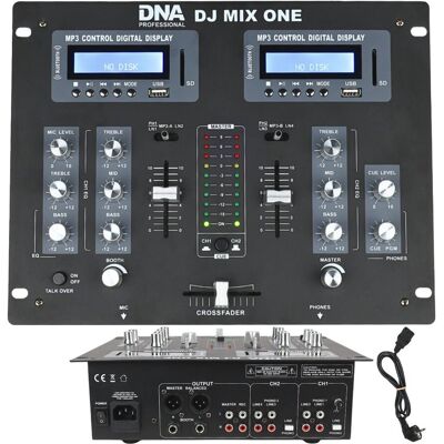 DNA Mikser Analogowy Audio Stereo 2 Kanały Stereo Bluetooth Usb Sd Crossfader DNA Mikser Analogowy Audio Stereo 2 Kanały Stereo Bluetooth Usb Sd Crossfader