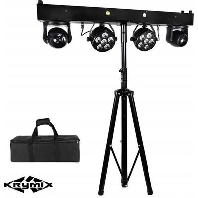 Inny producent Mobilny zestaw oświetlenia LED RGBW Ruchoma Głowica Dj Stage Disco + TORBA Inny producent Mobilny zestaw oświetlenia LED RGBW Ruchoma Głowica Dj Stage Disco + TORBA