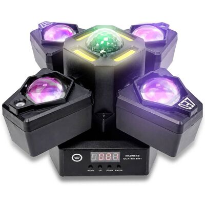 LIGHT4ME MULTIEFEKT LED OŚWIETLENIE SCENICZNE RUCHOMY DMX BEAM LASER STROBO 4W1 LIGHT4ME MULTIEFEKT LED OŚWIETLENIE SCENICZNE RUCHOMY DMX BEAM LASER STROBO 4W1