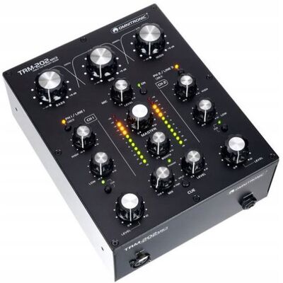 Omnitronic TRM-202 MK3 2-kanałowy Mikser Obrotowy dla DJ-ów Nowy Omnitronic TRM-202 MK3 2-kanałowy Mikser Obrotowy dla DJ-ów Nowy