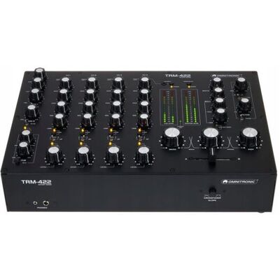 Omnitronic TRM-422 4-kanałowy Mikser Obrotowy z 3-pasmowym Izolatorem Nowy Omnitronic TRM-422 4-kanałowy Mikser Obrotowy z 3-pasmowym Izolatorem Nowy
